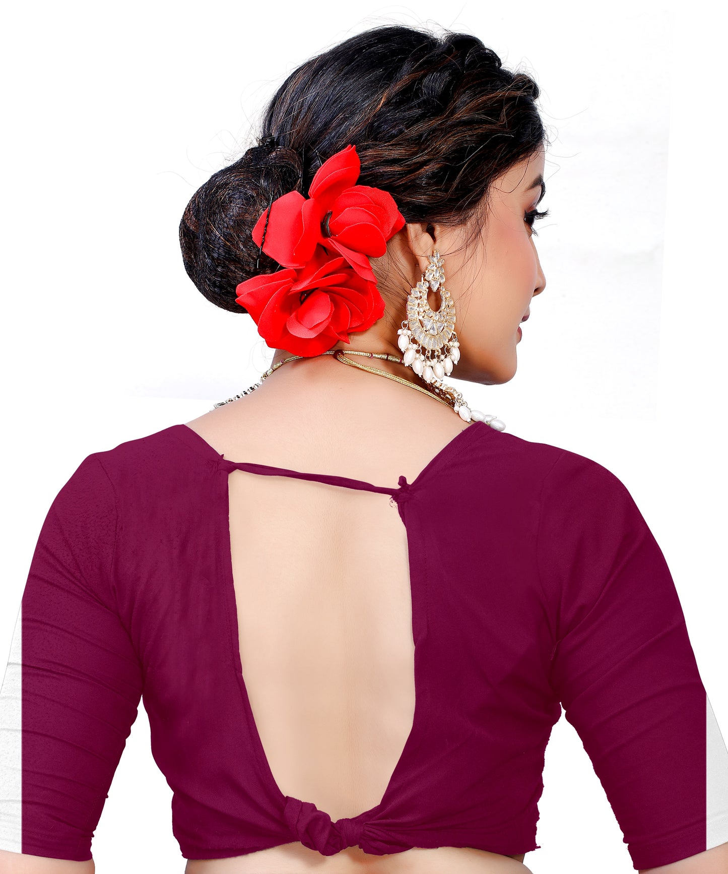 Owl Sky Kanjivaram Cotton Silk Saree for Women with Zari Border | Traditional Indian Saree with Unstitched Blouse Piece | Lightweight Festival Wear Saree | Elegant Soft Cotton Silk Saree Magenta