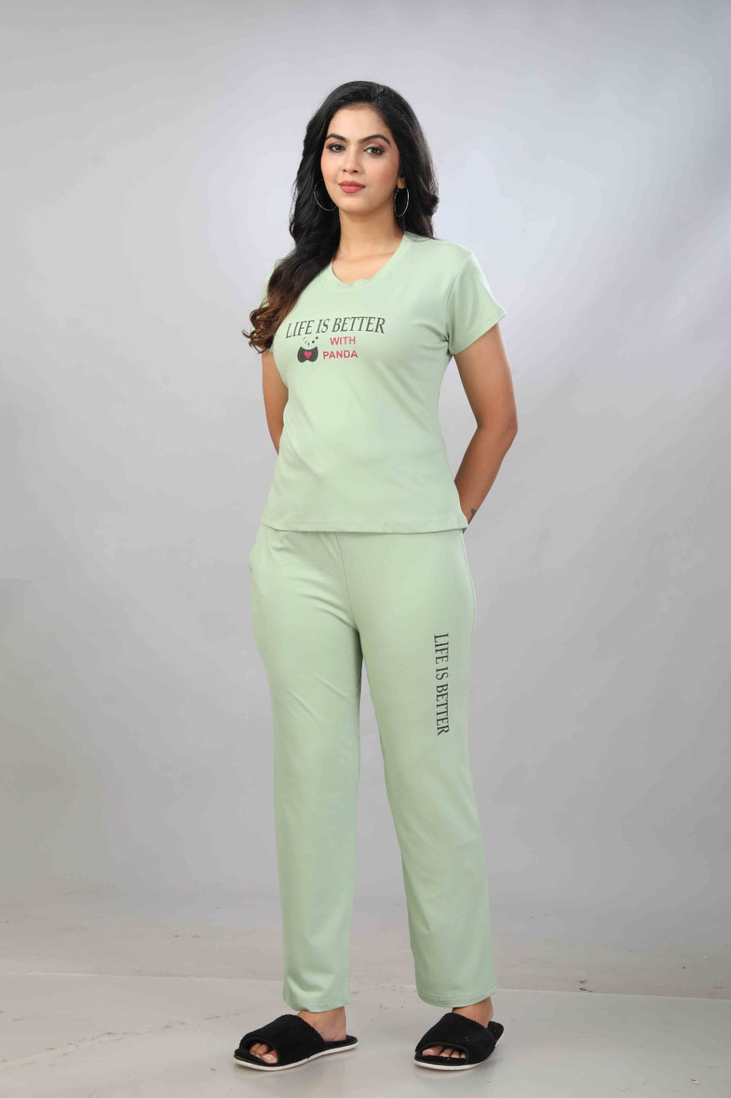 Women's Night Suit – Soft, Stylish & Comfortable Sleepwear for Women Green, Summer Night Suit for Women