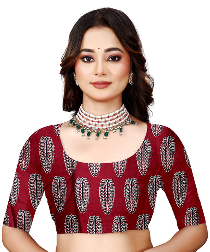 OWLSKY, SASSY & STYLO Womens Japan Satin Saree with Foil Print | Traditional Printed Saree with Unstitched Blouse | Festiv Wear Saree for Women | Ethnic Designer Sadi