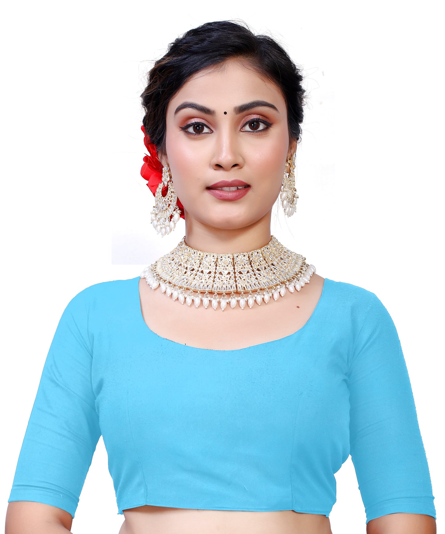 Owl Sky Kanjivaram Cotton Silk Saree for Women with Zari Border | Traditional Indian Saree with Unstitched Blouse Piece | Lightweight Festival Wear Saree | Elegant Soft Cotton Silk Saree Sky Blue