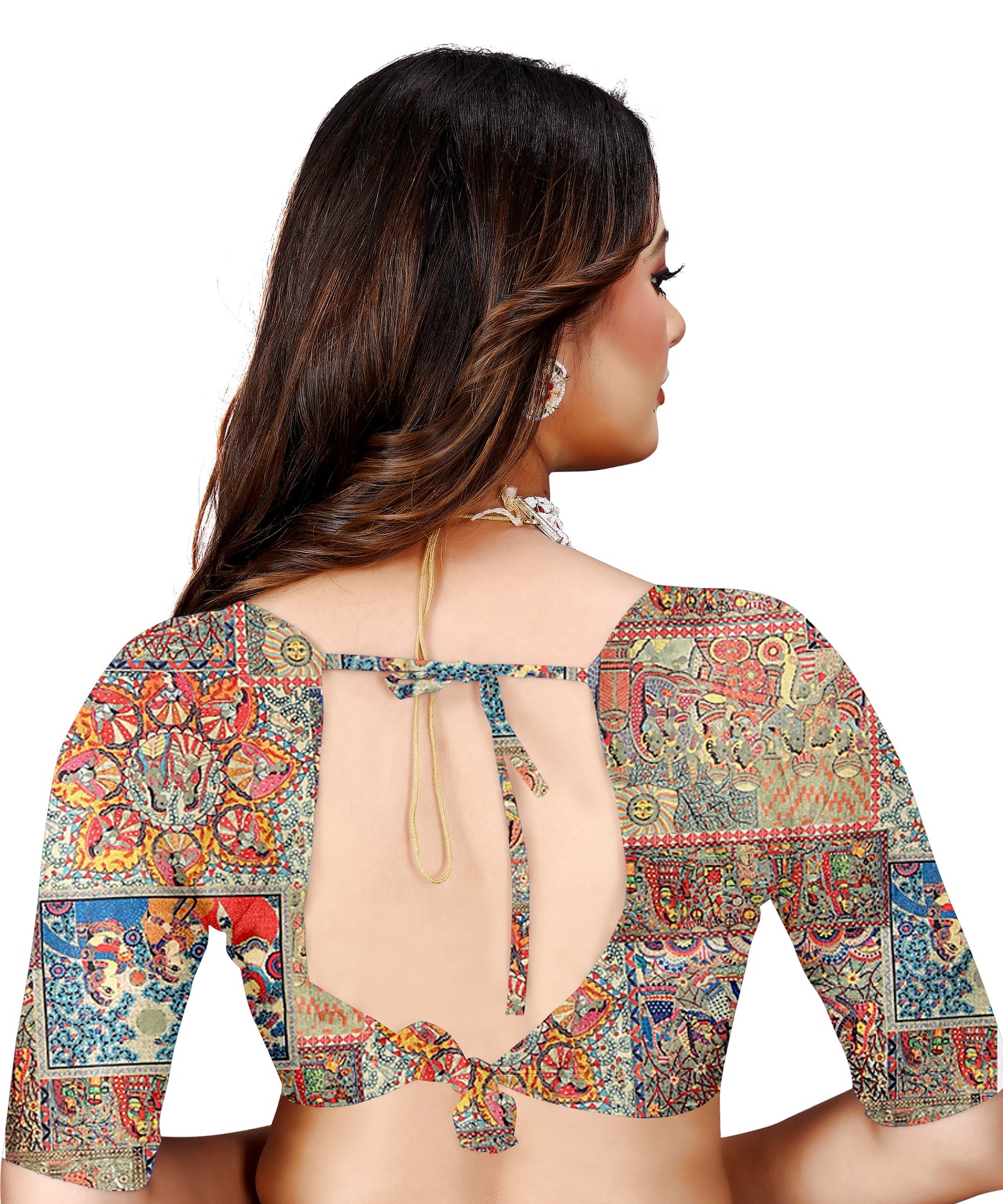 Madhubani Print Manipuri Silk Saree for Women | Indian Ethnic Party & Casual Wear | Unstitched Blouse Included Yellow