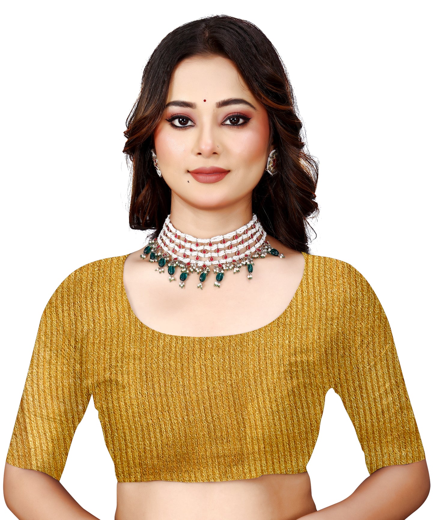 OWLSKY, SASSY & STYLO Women's Elegant Linen Weaving Saree with Unstitched Blouse Piece Yellow