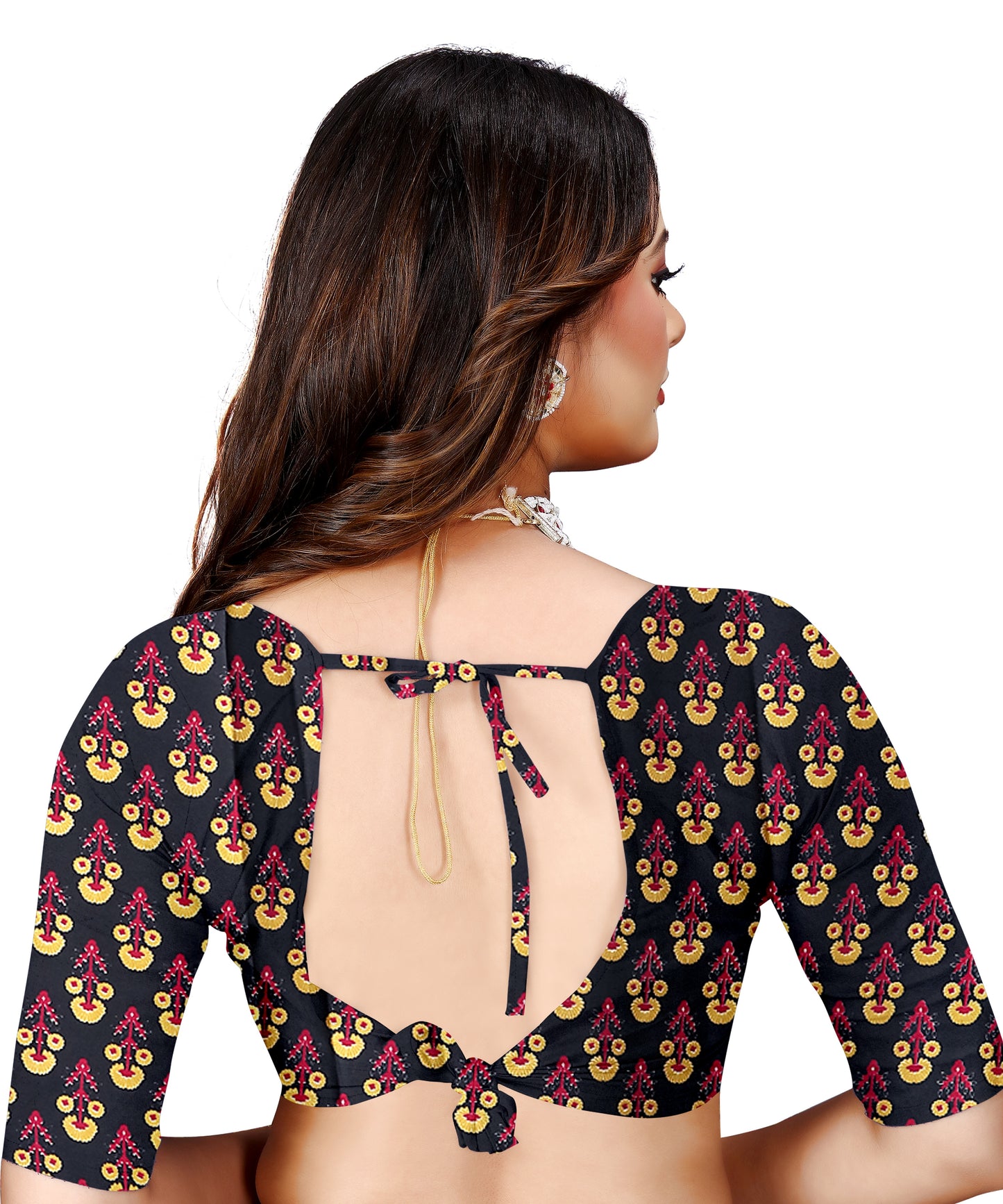 OWLSKY, SASSY & STYLO Womens Japan Satin Saree with Foil Print | Traditional Printed Saree with Unstitched Blouse | Festive Wear Saree for Women | Ethnic Designer Saree Brown