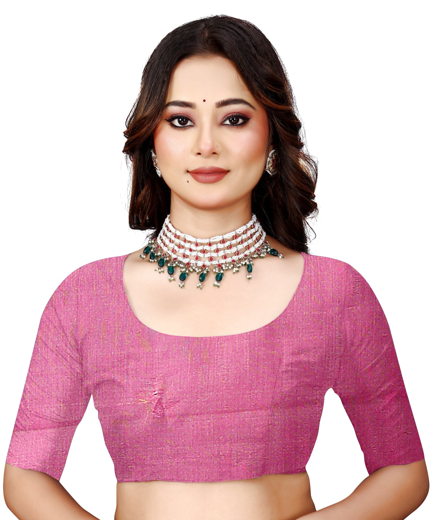 OWLSKY, SASSY & STYLO Jacquard Saree for Women | Elegant Weaving Work | Jacquard Silk Saree with Unstitched Blouse for Women | Unique Digital Pallu Art Rani Pink