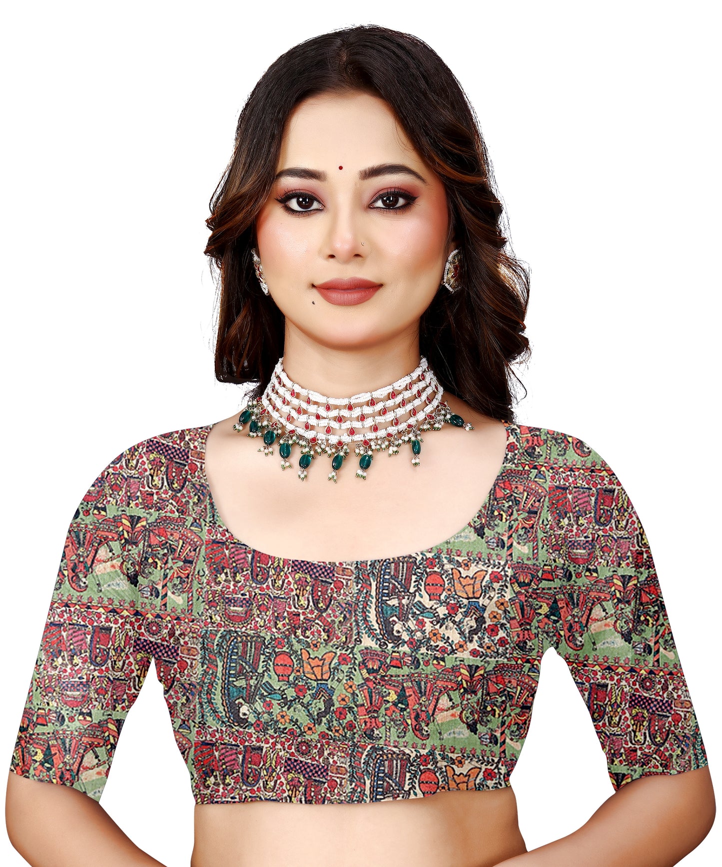 Madhubani Print Manipuri Silk Saree for Women | Indian Ethnic Party & Casual Wear | Unstitched Blouse Included Gold