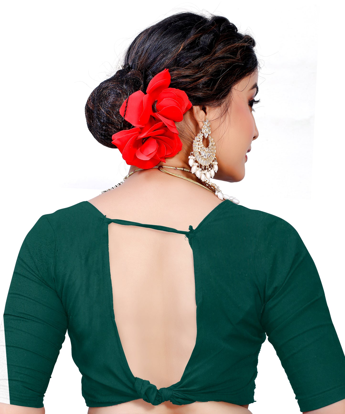 Owl Sky Kanjivaram Cotton Silk Saree for Women with Zari Border | Traditional Indian Saree with Unstitched Blouse Piece | Lightweight Festival Wear Saree | Elegant Soft Cotton Silk Saree Bottle Green