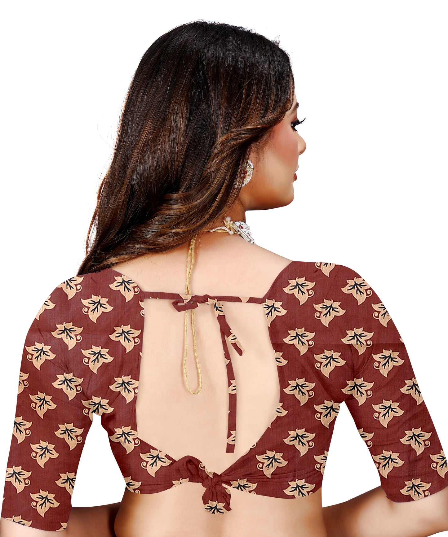 OWLSKY, SASSY & STYLO Women's Trendy Blended Silk Saree with Kalamkari Pallu & Designer Border | Festive Traditional Saree for Women | Traditional floral Motif | Saree With Unstiched Blouse Rust Orange