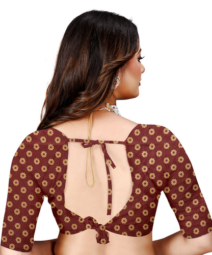 OWLSKY, SASSY & STYLO Women's Trendy Blended Silk Saree with Kalamkari Pallu & Designer Border | Festive Traditional Saree for Women | Traditional floral Motif | Saree With Unstitched Blouse Gold