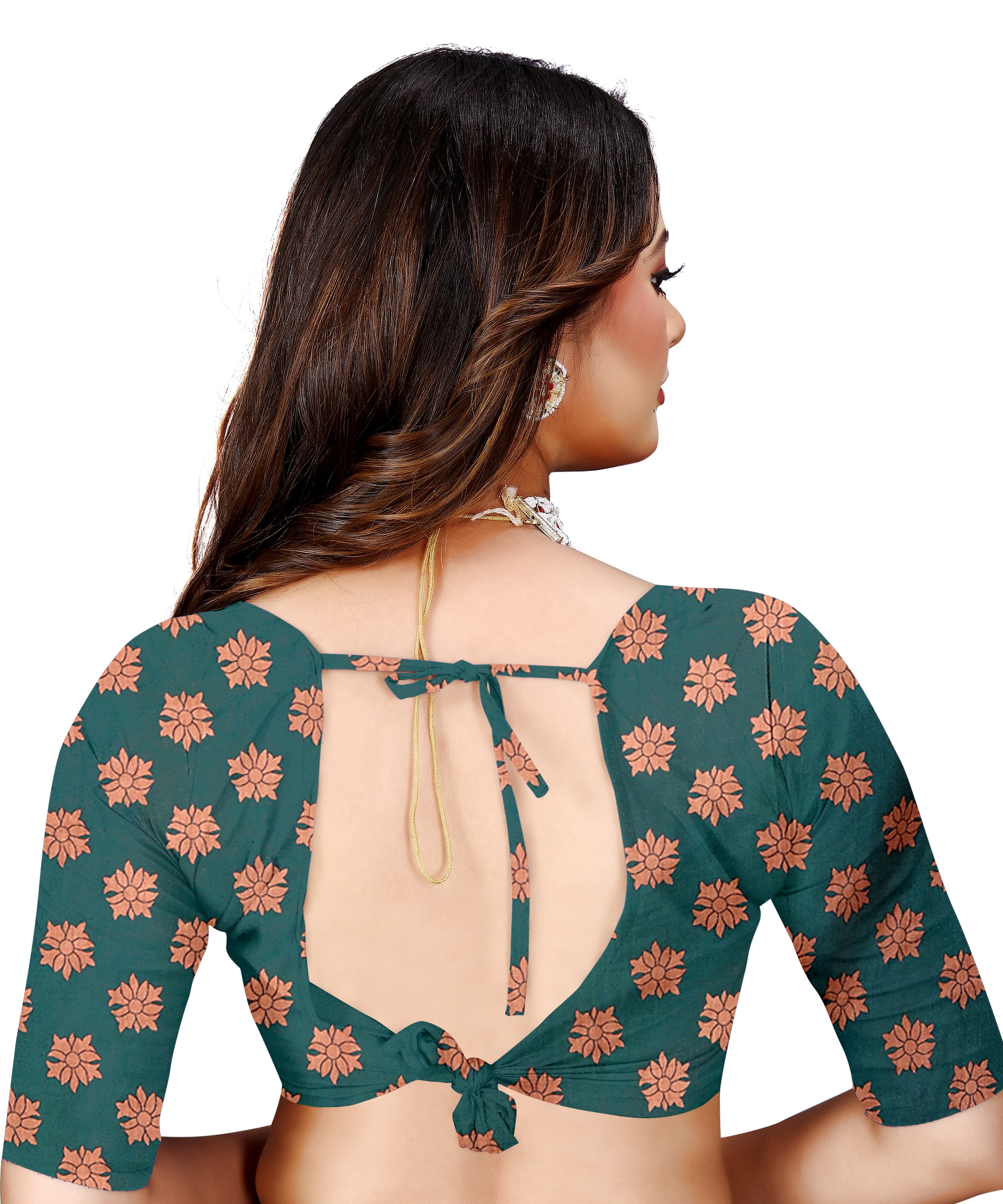 OWLSKY, SASSY & STYLO Women's Trendy Blended Silk Saree with Kalamkari Pallu & Designer Border | Festive Traditional Saree for Women | Traditional floral Motif | Saree With Unstitched Blouse Bottle Green