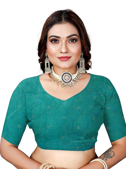 Owl Sky Women's Kanjivaram Soft Lichi Silk Saree with Silver Zari Floral Weave | With Unstiched Blouse Piece | Elegant Lightweight Indian Ethnic Sari | Morpankhi Blue