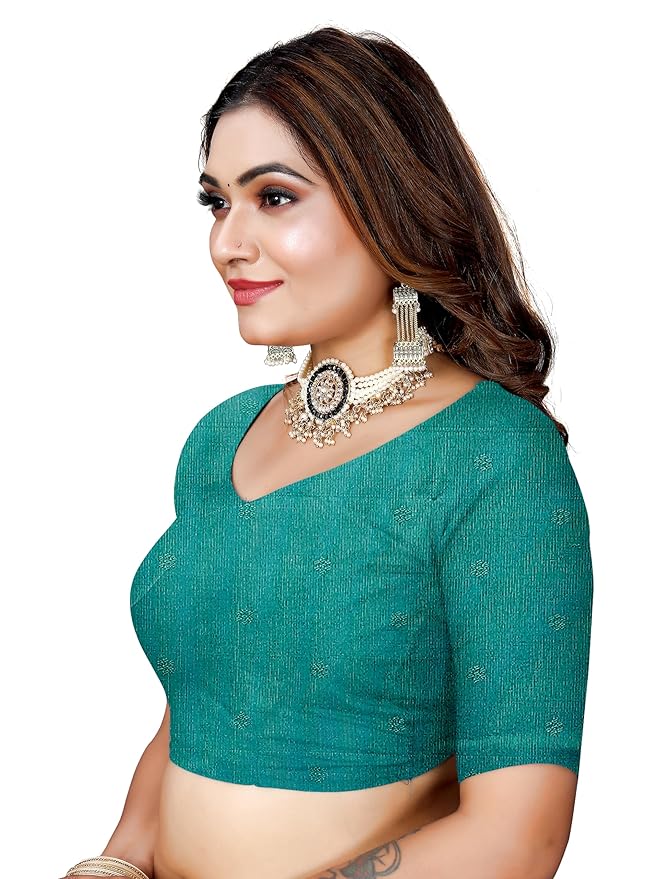 Owl Sky Women's Kanjivaram Soft Lichi Silk Saree with Silver Zari Floral Weave | With Unstiched Blouse Piece | Elegant Lightweight Indian Ethnic Sari | Morpankhi Blue