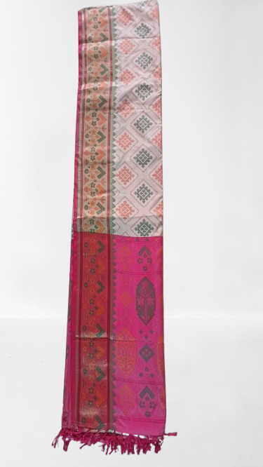 OWLSKY, SASSY & STYLO Women’s Patola Silk Saree with Unstitched Blouse | Woven Ethnic Design | Dual Tone Traditional Saree | Festive, Casual & Office Wear