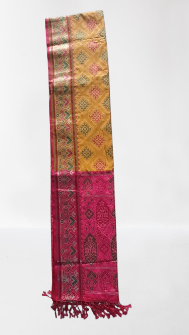 OWLSKY, SASSY & STYLO Women’s Patola Silk Saree with Unstitched Blouse | Woven Ethnic Design | Dual Tone Traditional Saree | Festive, Casual & Office Wear