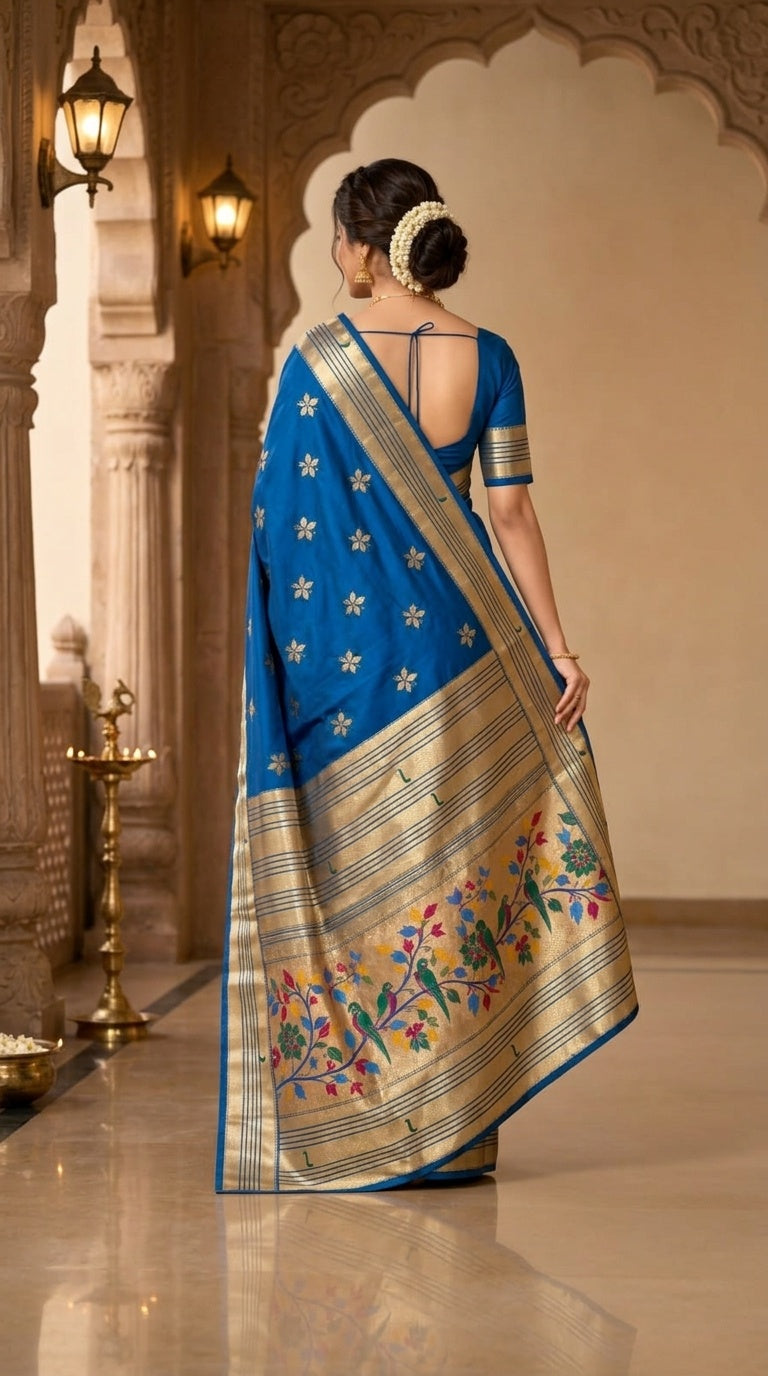 Royal Blue & Antique Gold