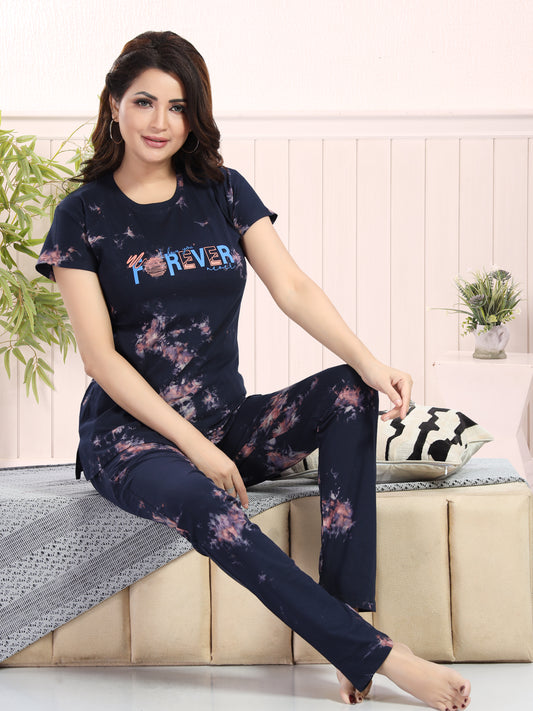 TIE & DYE Pyjama & T-Shirt Night Suit Set