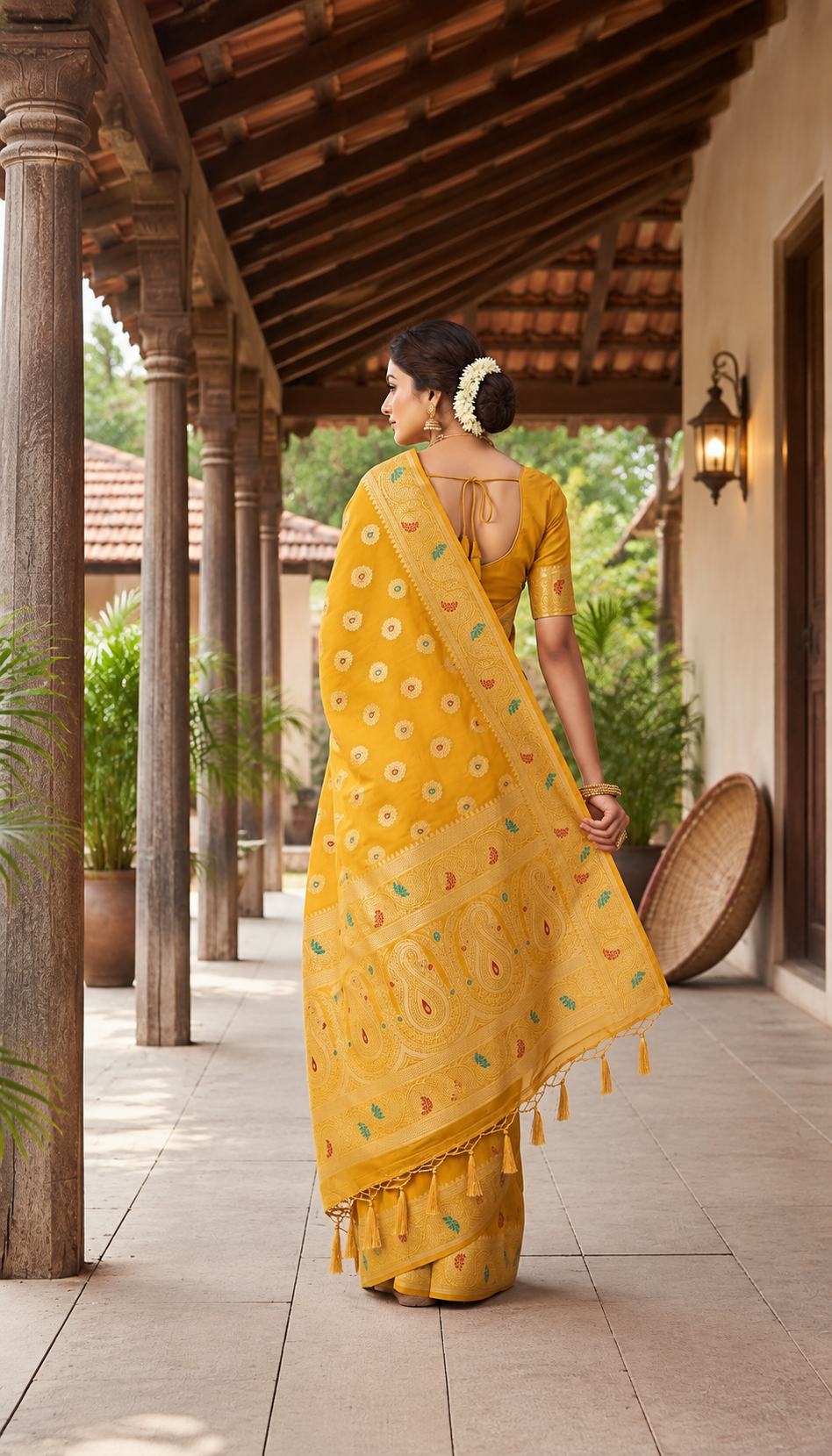 OWLSKY, SASSY & STYLO Women’s Patola Silk Saree with Unstitched Blouse | Woven Ethnic Design | Dual Tone Traditional Saree | Festive, Casual & Office Wear