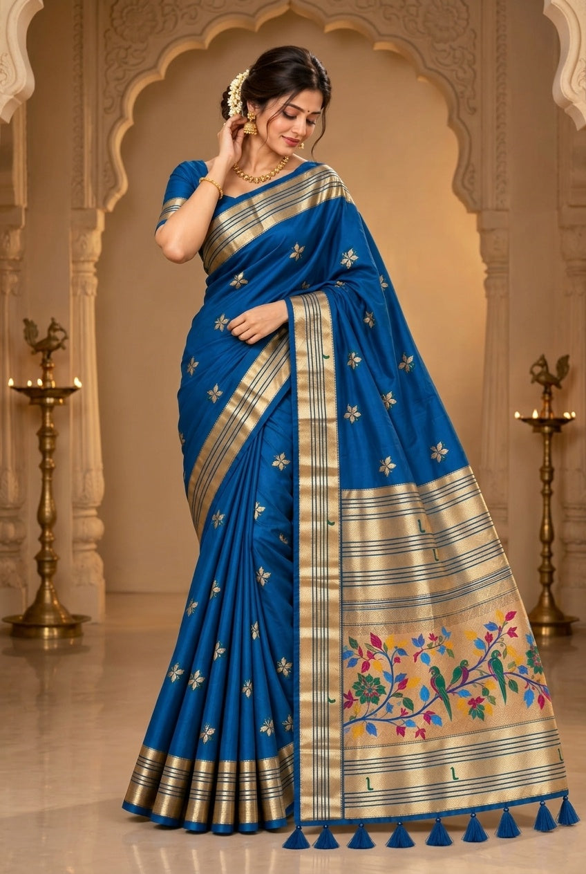 Royal Blue & Antique Gold