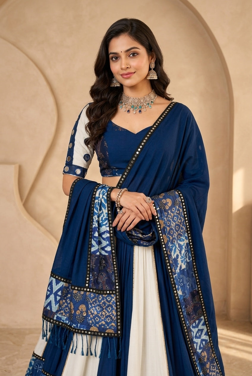 Owlsky Navratri Designer Ghaghra Choli With Dupatta