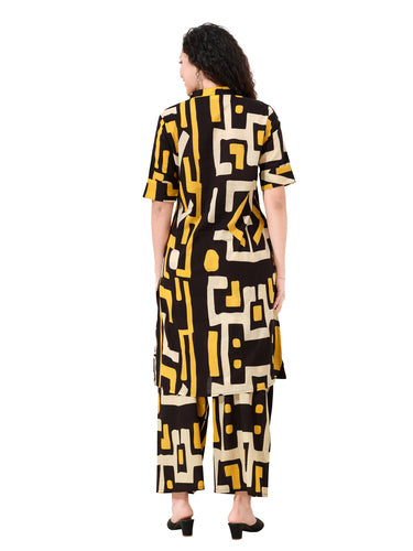 Designer Pure Cotton Co-ord Set with Geometrical Prints