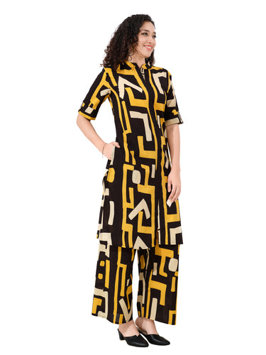 Designer Pure Cotton Co-ord Set with Geometrical Prints