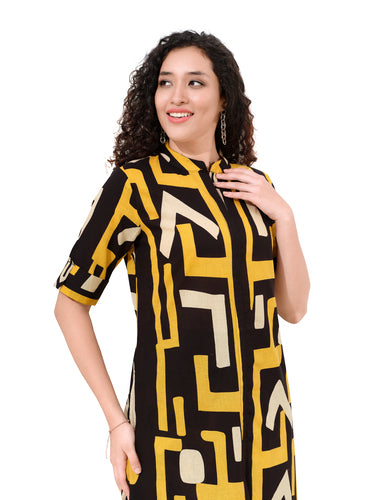 Designer Pure Cotton Co-ord Set with Geometrical Prints