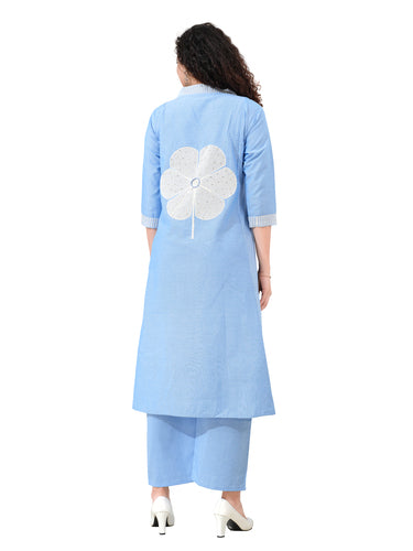 Handcrafted Mirror Work Cotton Cord Set – Comfort & Style