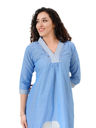 Handcrafted Mirror Work Cotton Cord Set – Comfort & Style