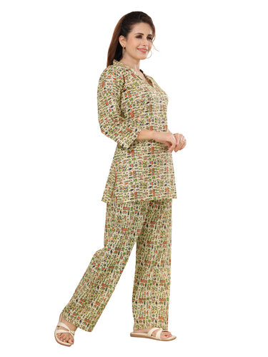Handcrafted Jaipur Cotton Cord Set Elegant Daily Wear White