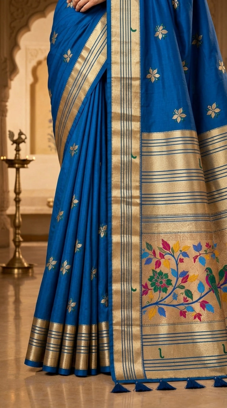 Royal Blue & Antique Gold