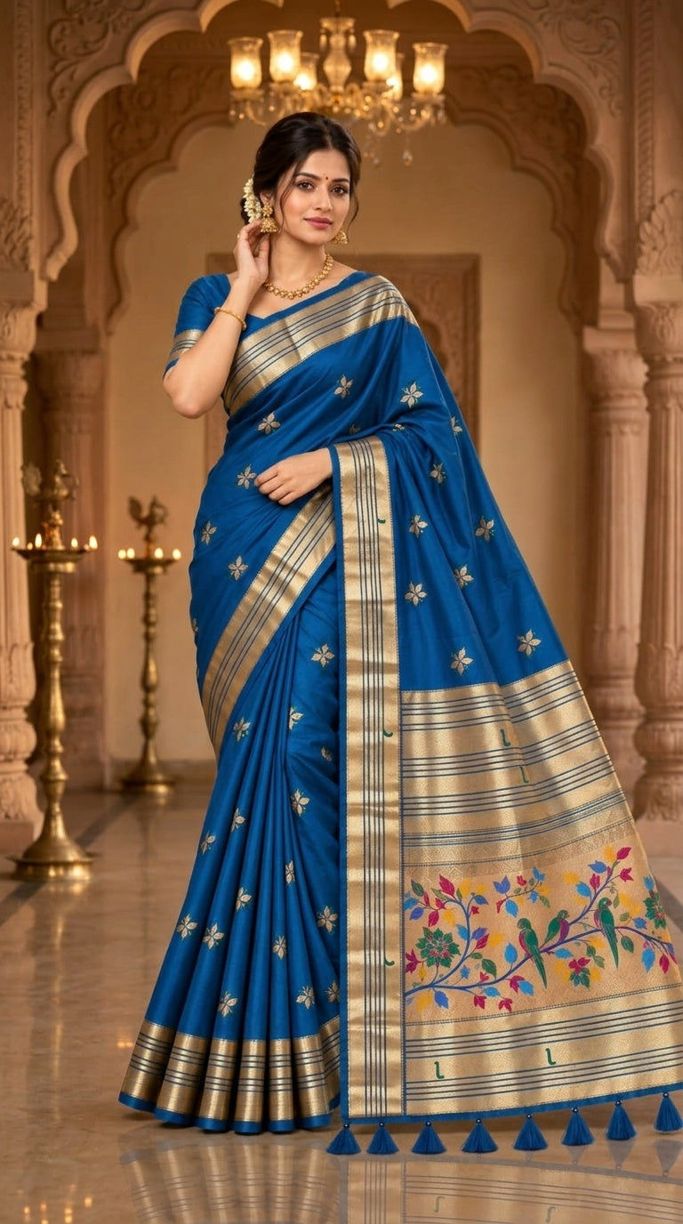 Royal Blue & Antique Gold