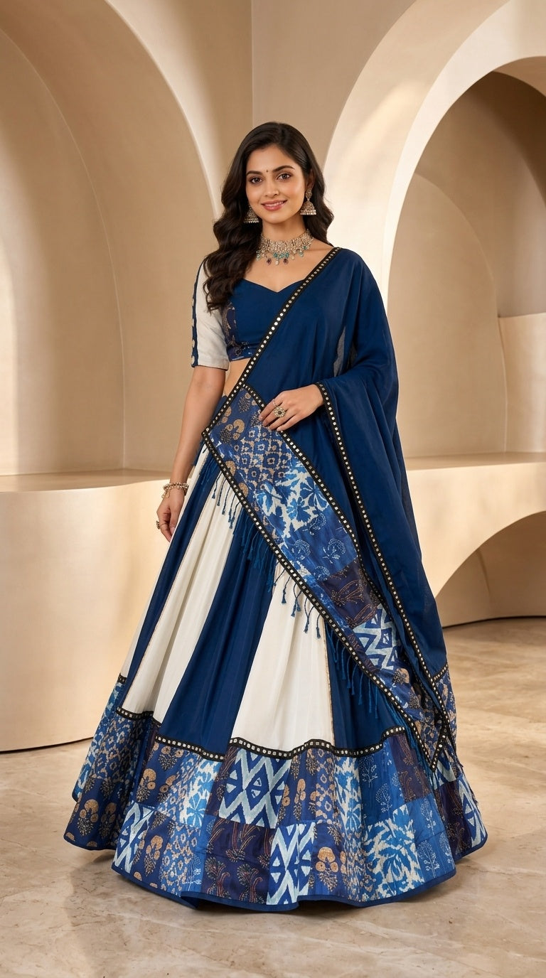 Owlsky Navratri Designer Ghaghra Choli With Dupatta