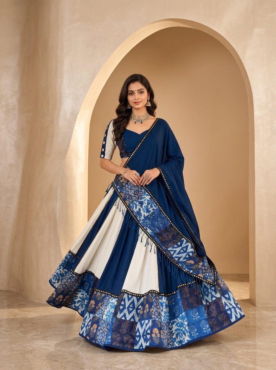 Owlsky Navratri Designer Ghaghra Choli With Dupatta