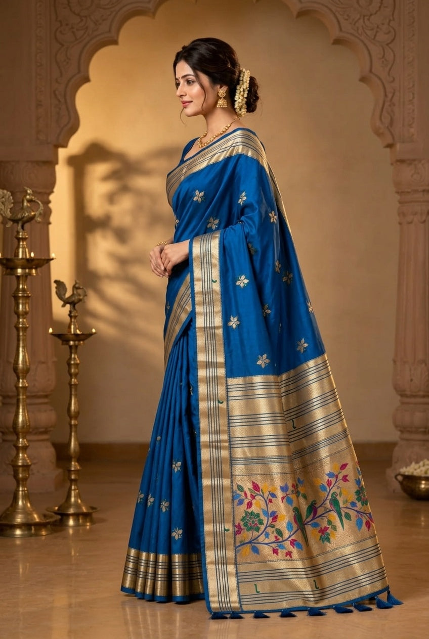 Royal Blue & Antique Gold