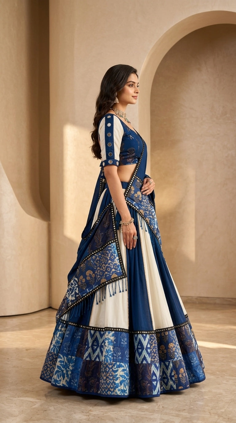 Owlsky Navratri Designer Ghaghra Choli With Dupatta