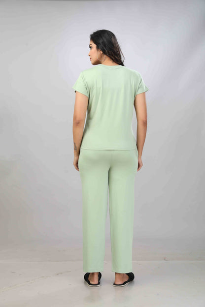 Women's Night Suit – Soft, Stylish & Comfortable Sleepwear for Women Green, Summer Night Suit for Women