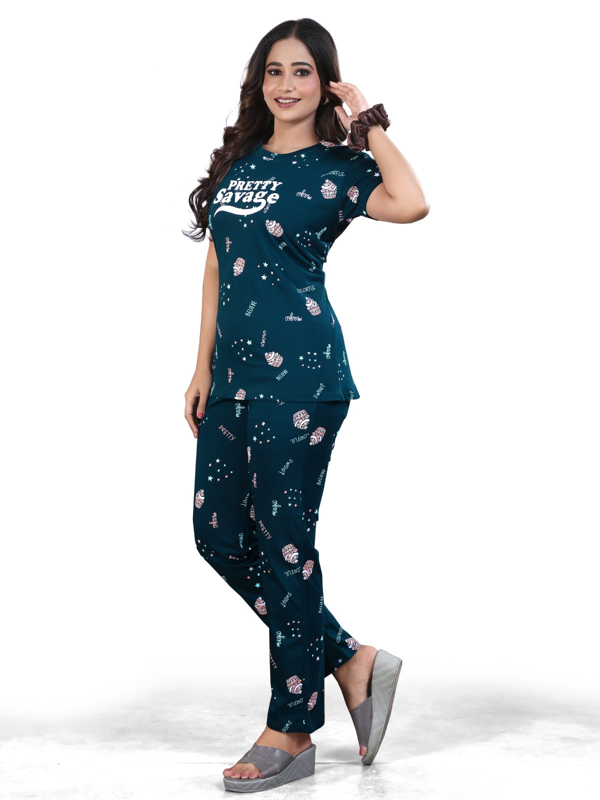 Premium Hosiery Cotton Stylish Co-ord Set for Women