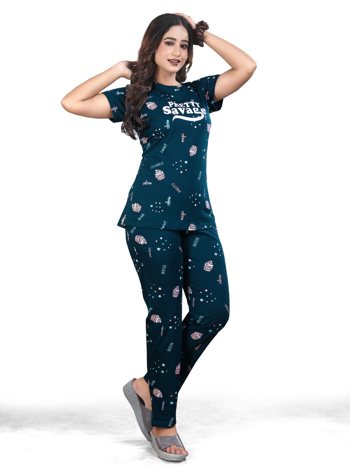 Premium Hosiery Cotton Stylish Co-ord Set for Women